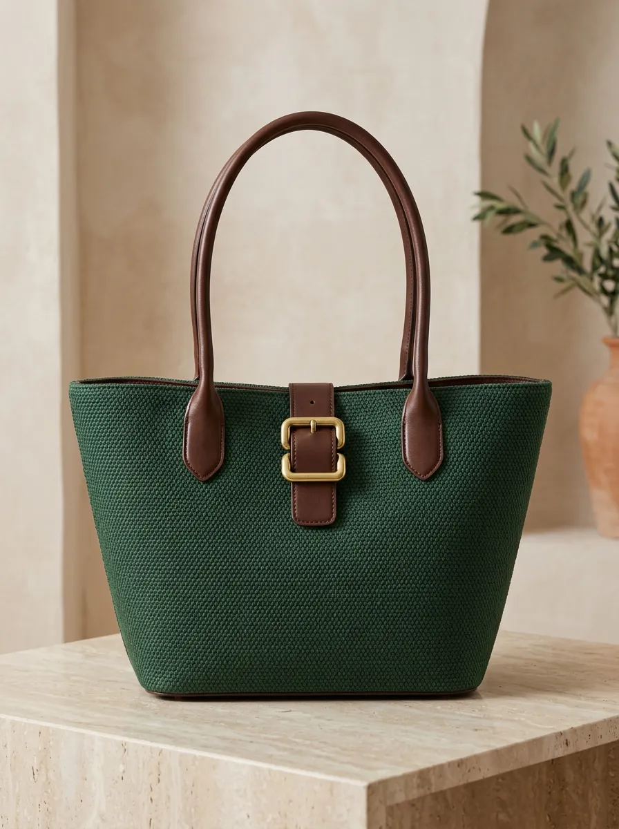 Classic Top-Handle Buckle Women's Tote Bag