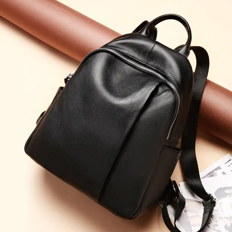 Genuine Leather Backpack for Women – Durable Cowhide Travel Bag 2025 Trend