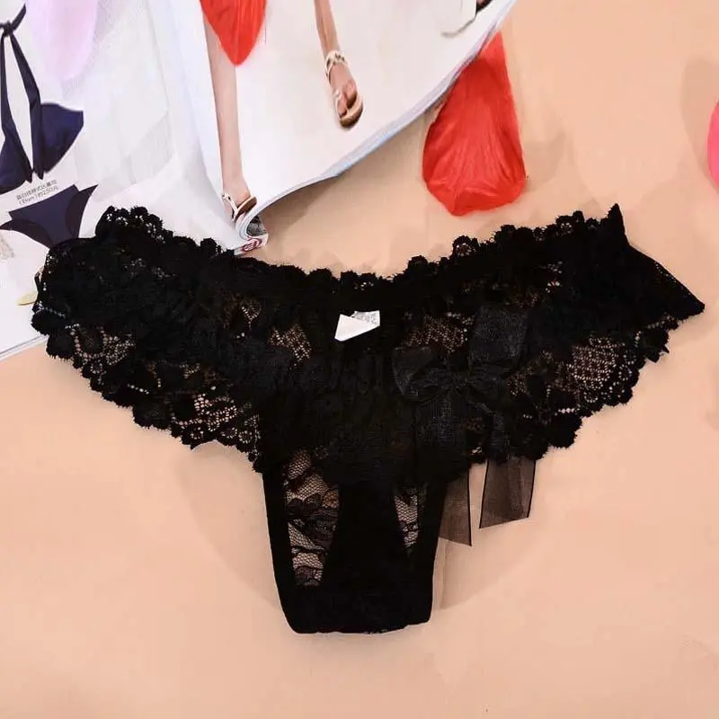Modern Lace Bow-Detail Thong