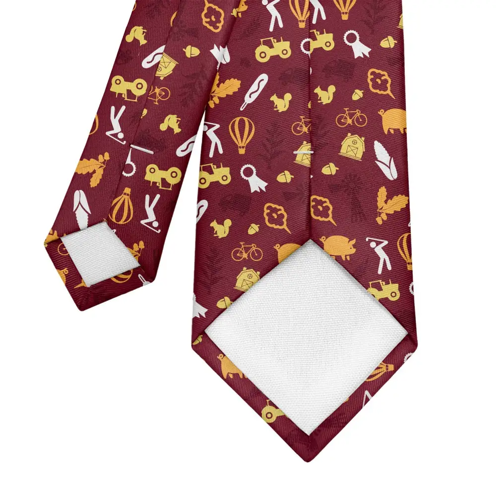Polished Heritage Emblem Motif Necktie