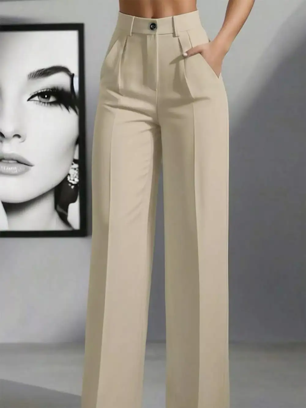 Lightweight High Waisted Wide Leg Pants