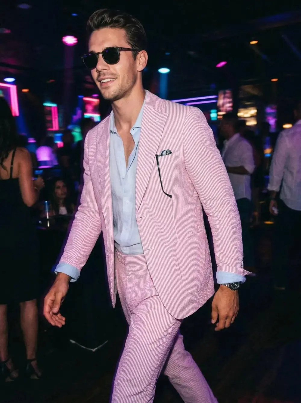 🔥Men's 2-Piece Seersucker Suits Classic Jacket & Trousers