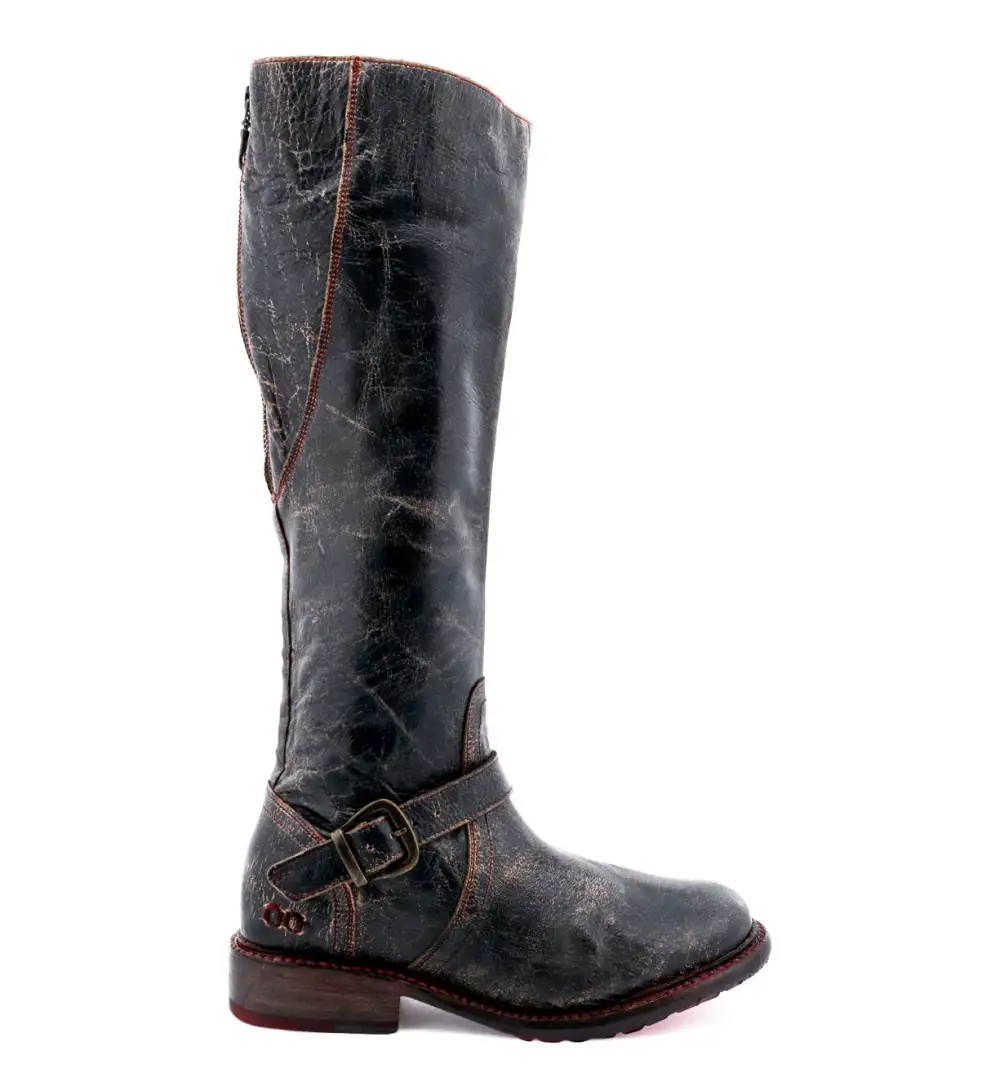 Buckled Layered Riding Boots