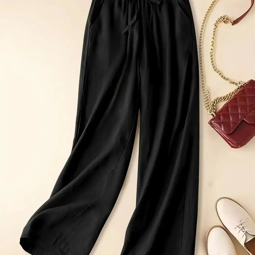 Wide-leg Drawstring Trousers