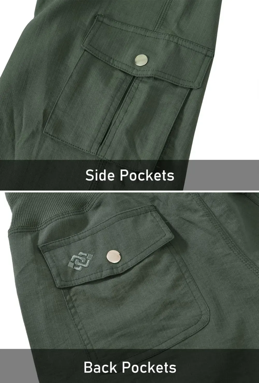 MoFiz Womens Capris with Pockets Loose Fit Casual Capri Pants Dressy Lightweight Ladies Baggy Cargo Pants for Hiking
