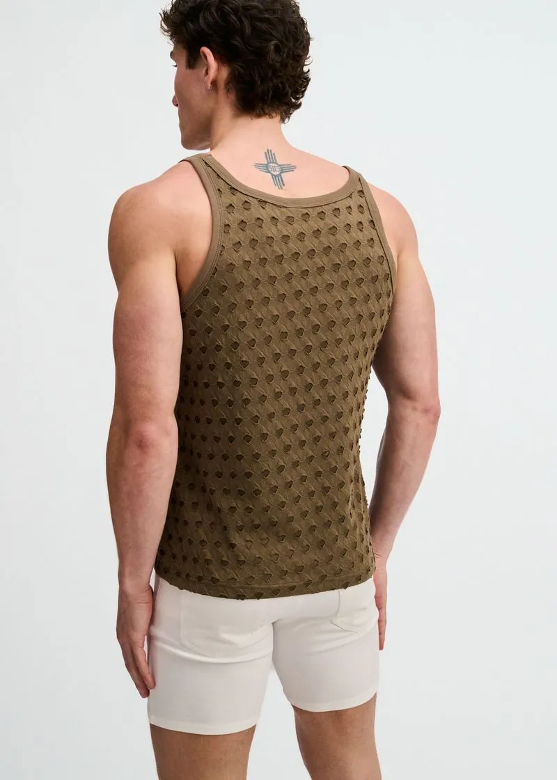 Layered Textured Knit Tank Top