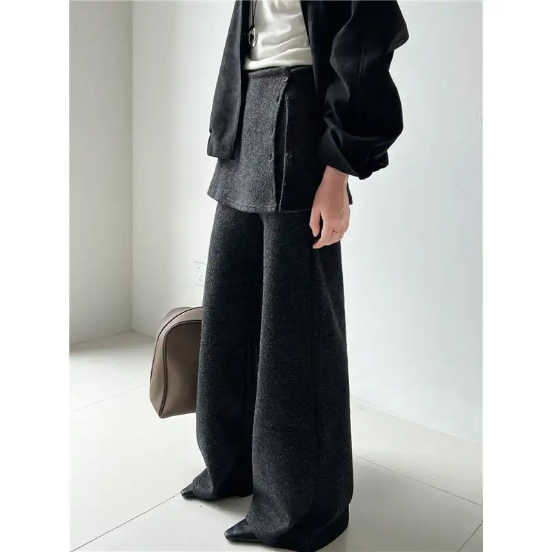 Contemporary Fashionable Casual Long Pants With Flap