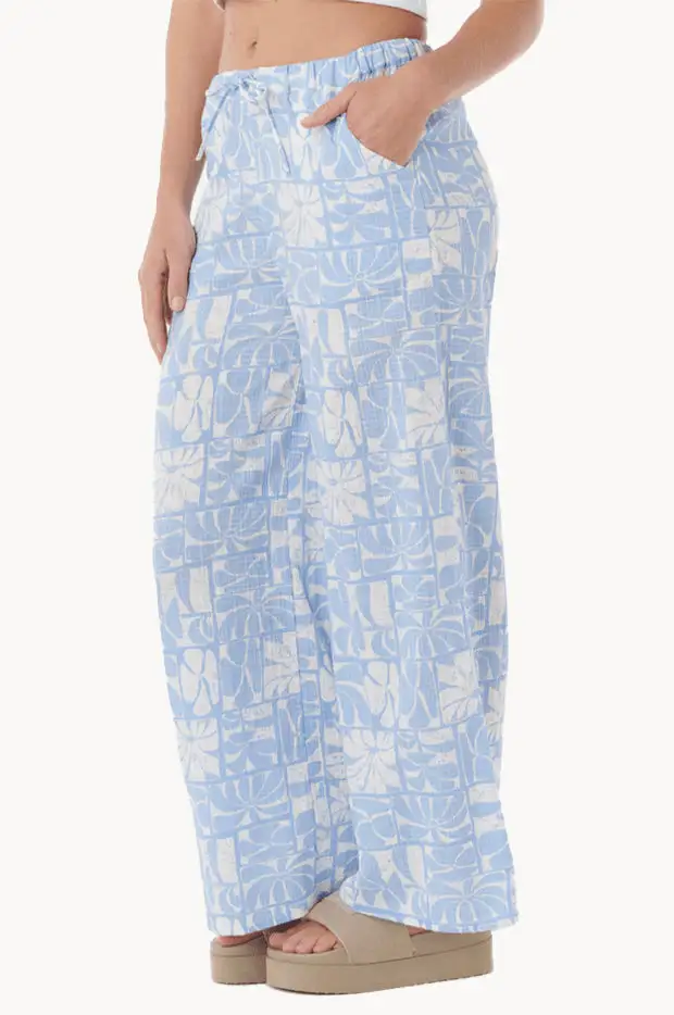 Cotton Blend Drawcord Pants