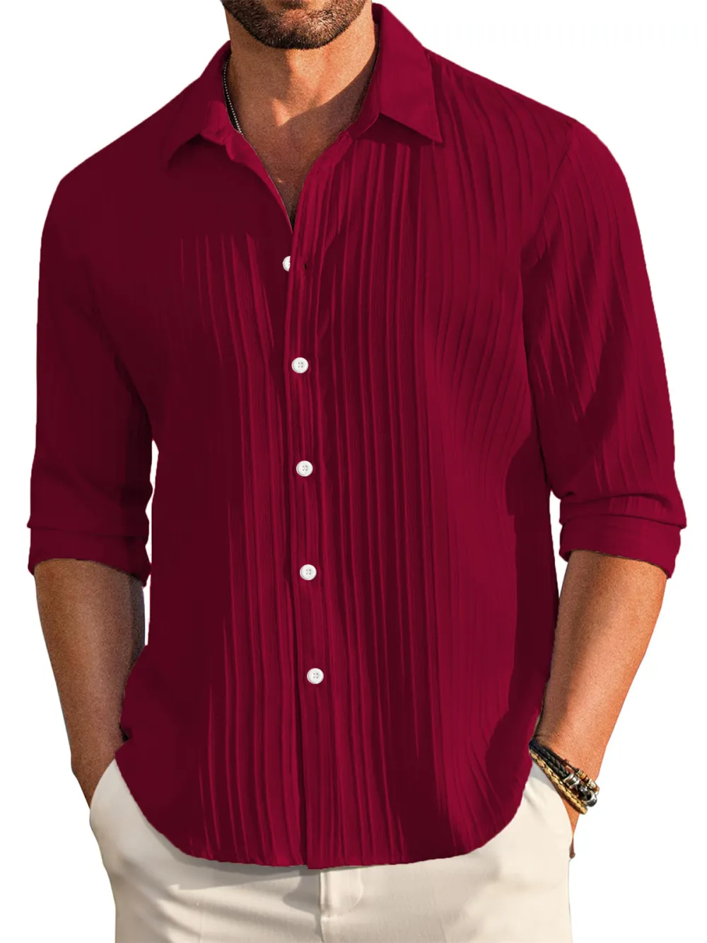 Long Sleeve Button Front Shirt