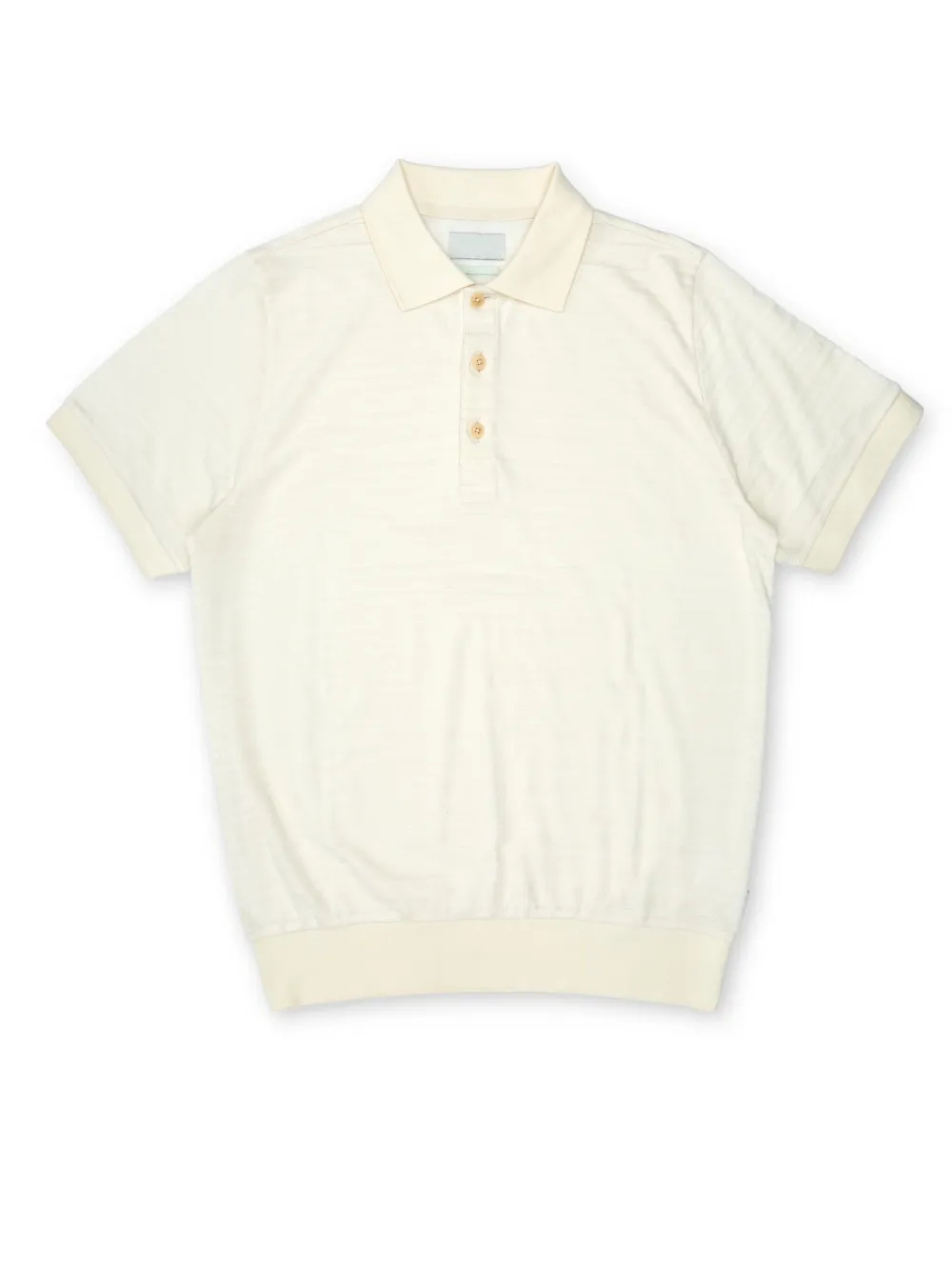 Cream Casual Style Short Sleeve Polo Shirt