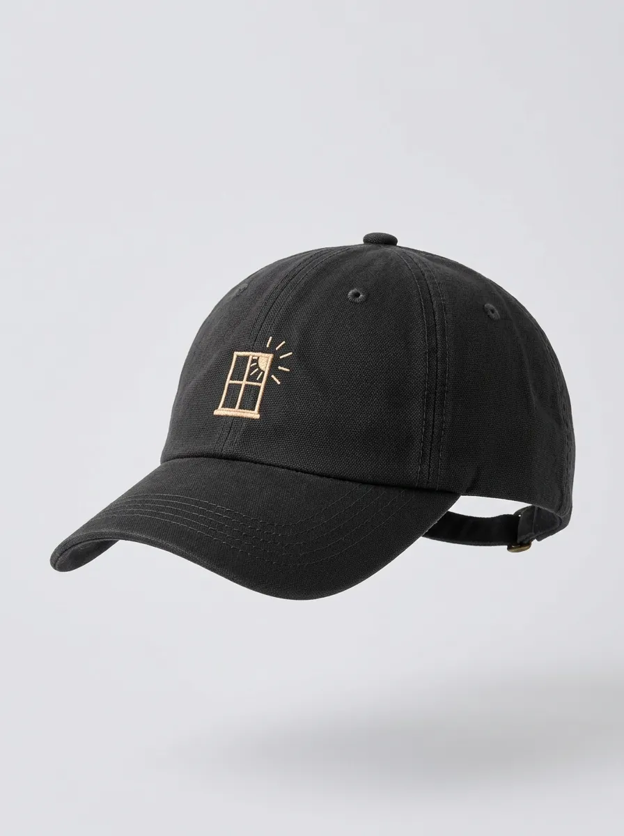 Window-Motif Printed Minimal Unisex Baseball Cap