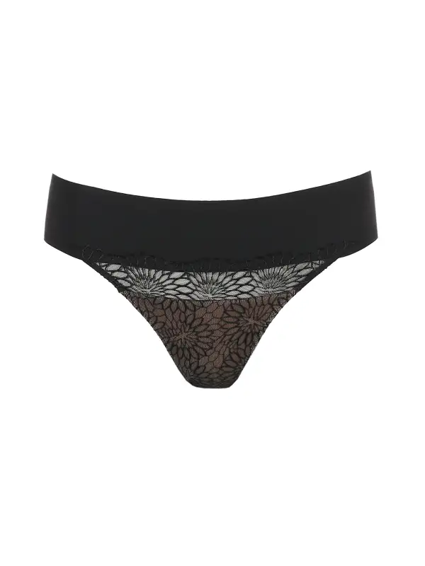 Women's High Cut Elastic Waistband Cotton Gusset Cotton Lightweight Soft Fabric Stretch Fit Tanga Panty