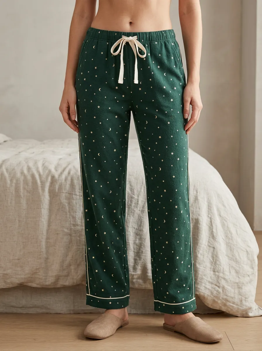 Printed Star Print Lounge Pajama Pants