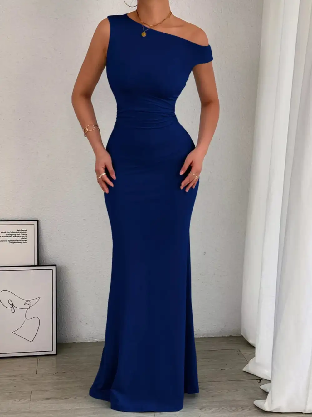 Easy Fit Ruched Maxi Dress