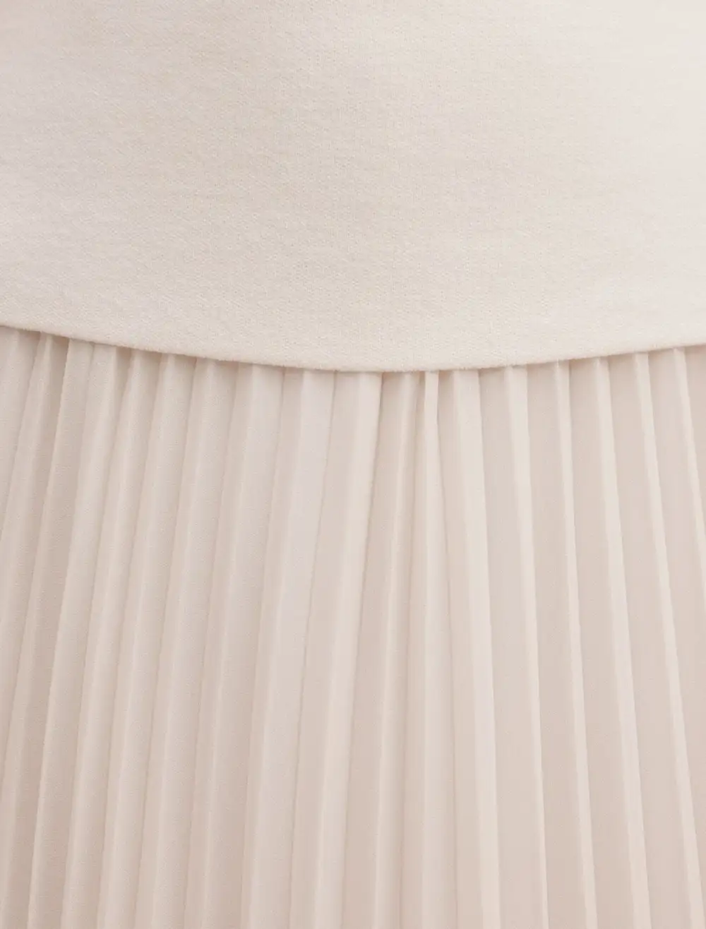 White Woven Sleeveless Top with Pleated Midi Skirt Dress