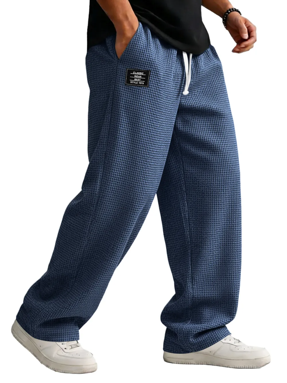 Textured Knit Pull On Trousers