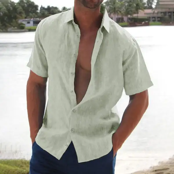 Linen Short Sleeve Casual Shirt
