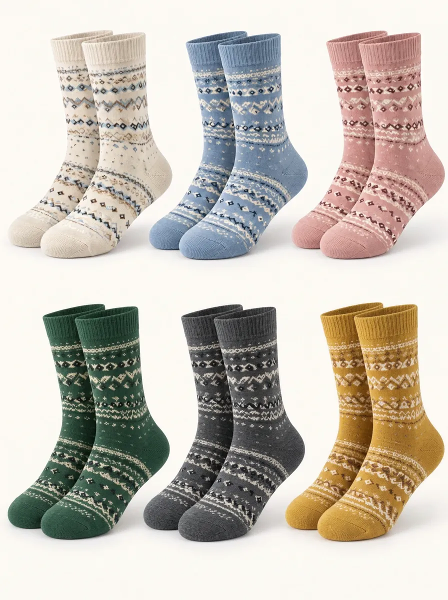Nordic Pattern Everyday Sock Collection