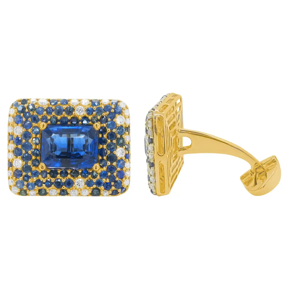 Classic Diamond Sapphire Cufflinks