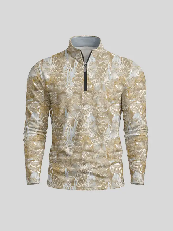 Easygoing Lightweight Long Sleeve Pullover Golf Shirt