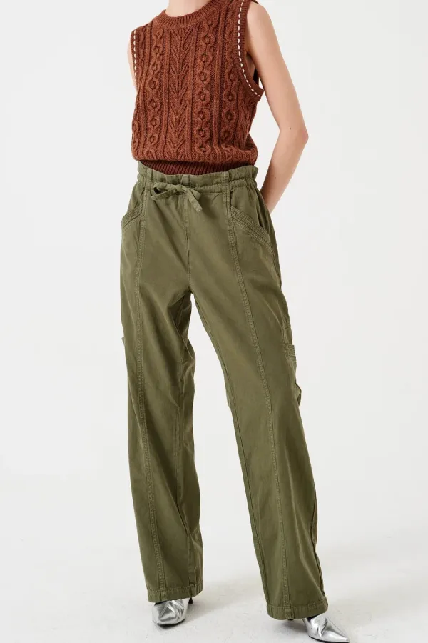Drawstring Relaxed Cargo Pants