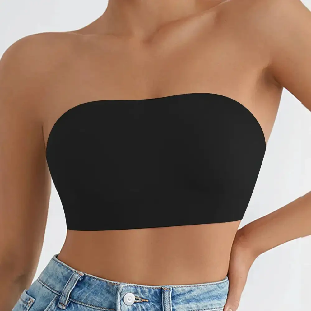 Seamless Bra with Silicone Grip Band