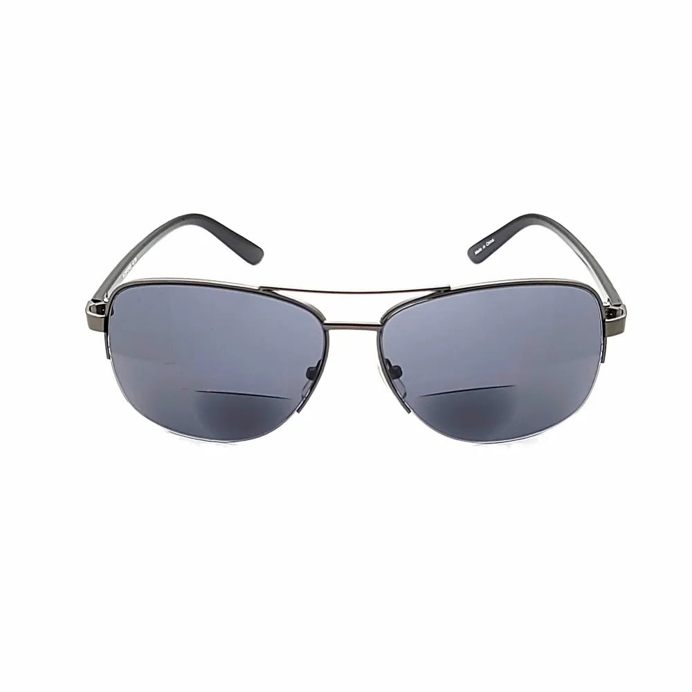 Aviator Bifocal Amber-Lens Reading Sunglasses