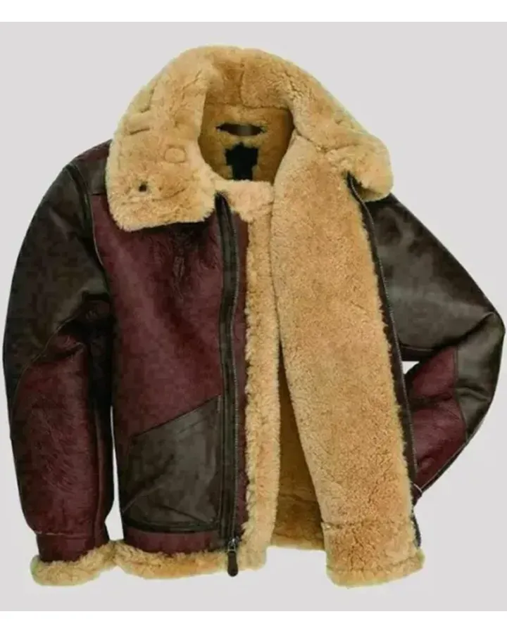 Classic Bomber Shearling Leather Jacket