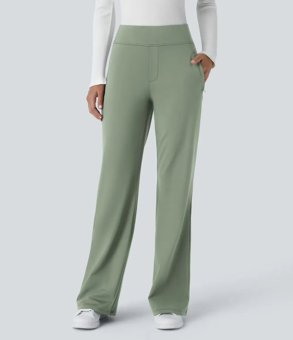  DayStretch Mid Rise Side Zipper Pocket Work Flare Pants