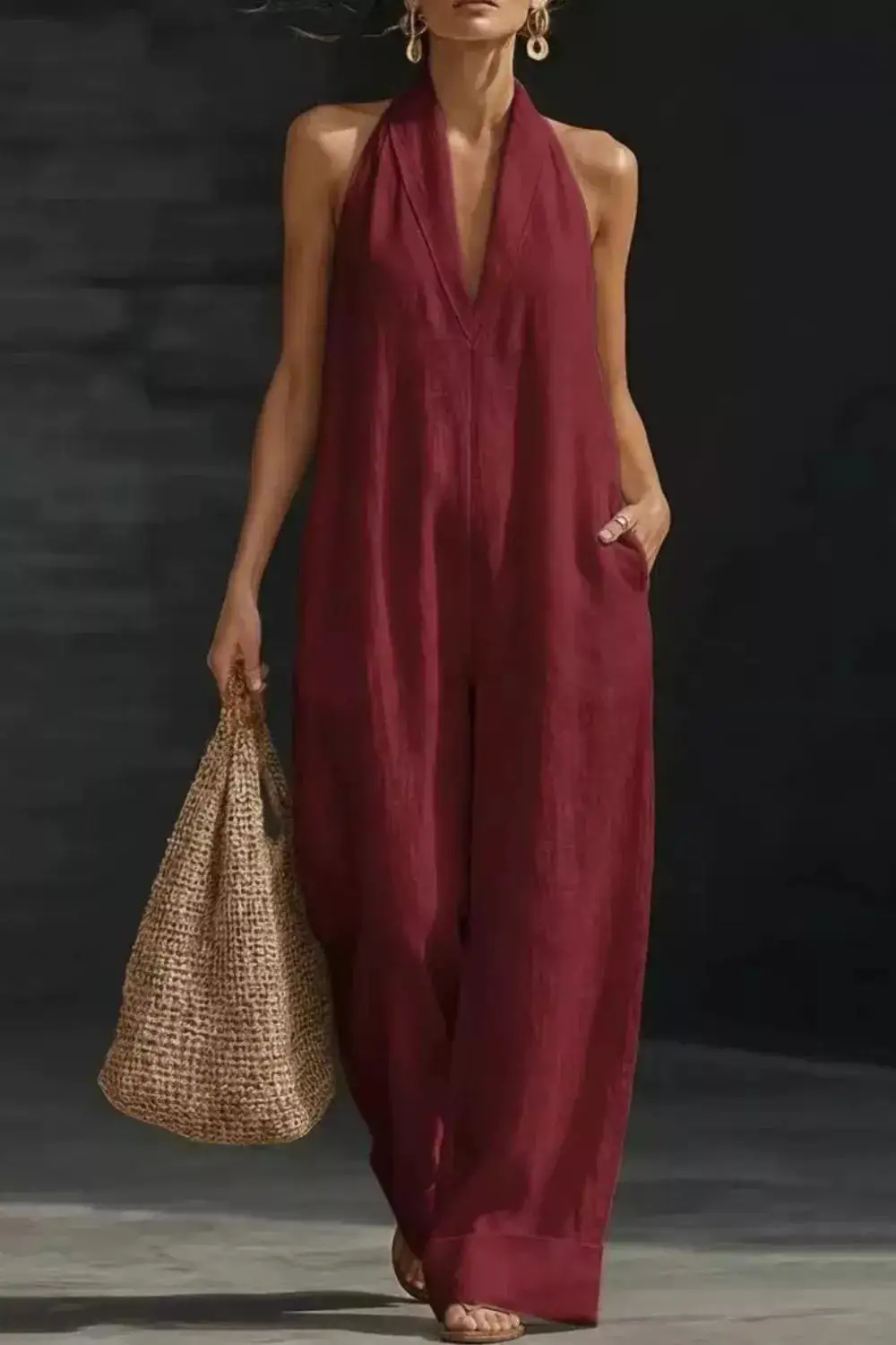 Sleeveless Wide Leg Everyday Jumpsuit