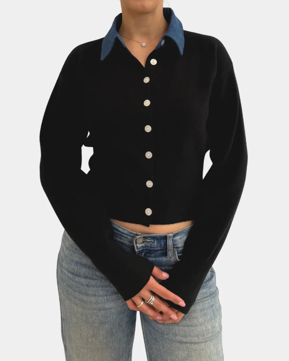 Relaxed Collar Cardigan Cardigans