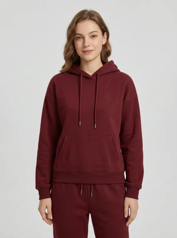 Women's Sage Green Cuffed Pants Solid Hoodie & Pants Set