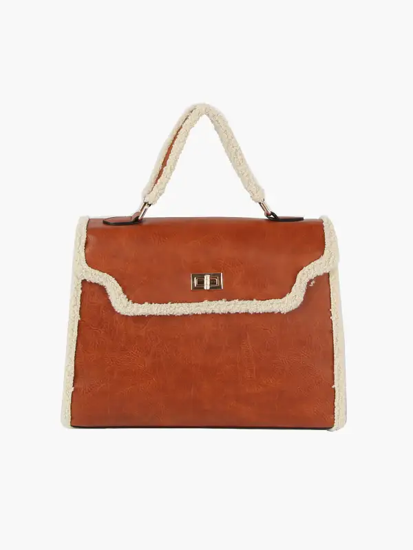 Structured Top Handle Satchel Bag