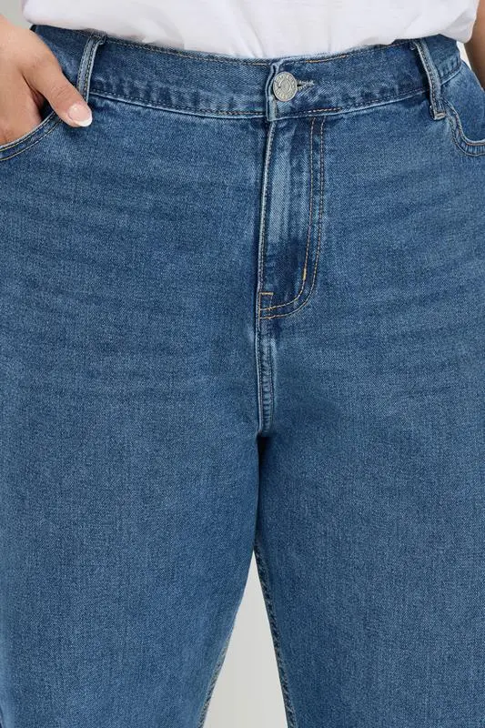 Blue Wide Leg Jeans