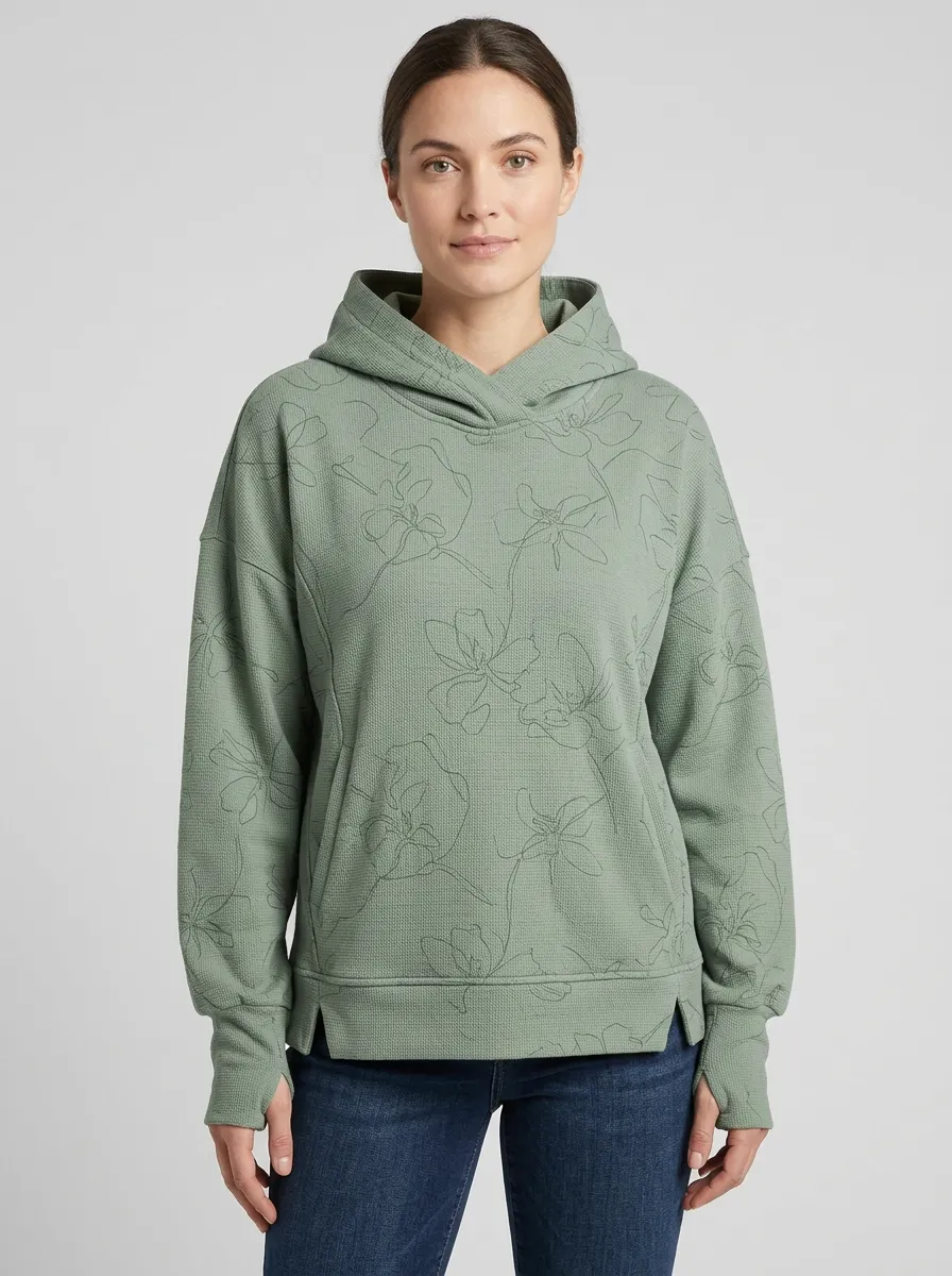 Women's Classic Floral Nature Inspired Graphic Hoodie