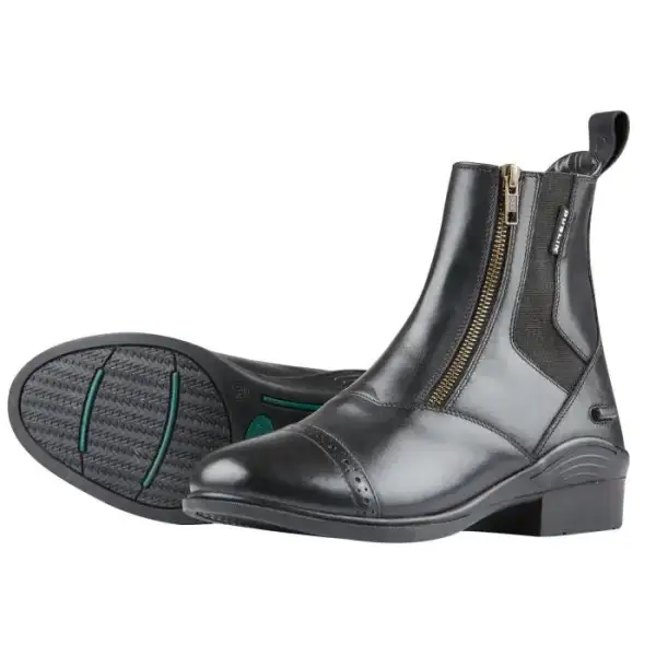 Zip Leather Riding Boots