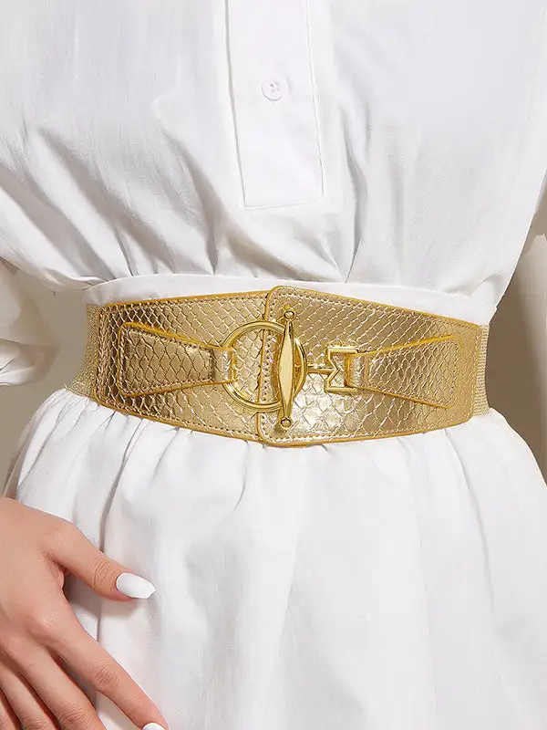 Shiny Elastic Accent Belt