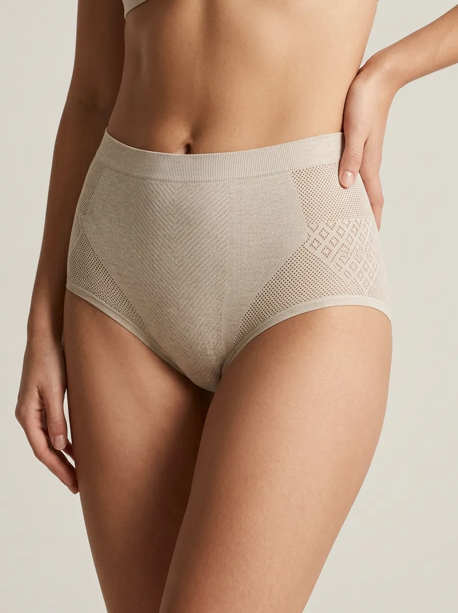 Contemporary Seamless High-Waisted Mesh Wardrobe Essential Women's Panties