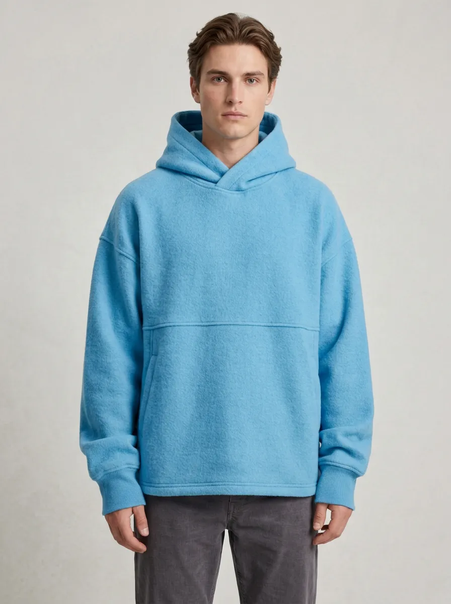 Unisex Plain Relaxed Fit Pullover Hoodie