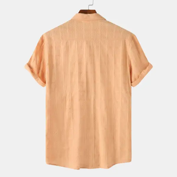 Versatile Men's Casual Short Sleeve Button Down Shirt