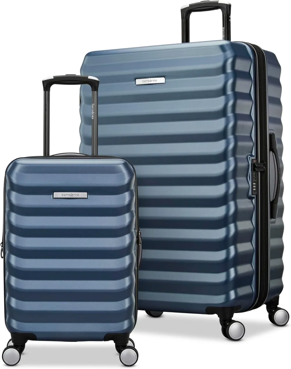 Samsonite Hard-Sided 28-Inch Lightweight Checked Large Expandable Element Suitcase: Durable, 360° Spinner Wheels, Adjustable Telescopic Handle, TSA-Approved Lock - Alpine Black