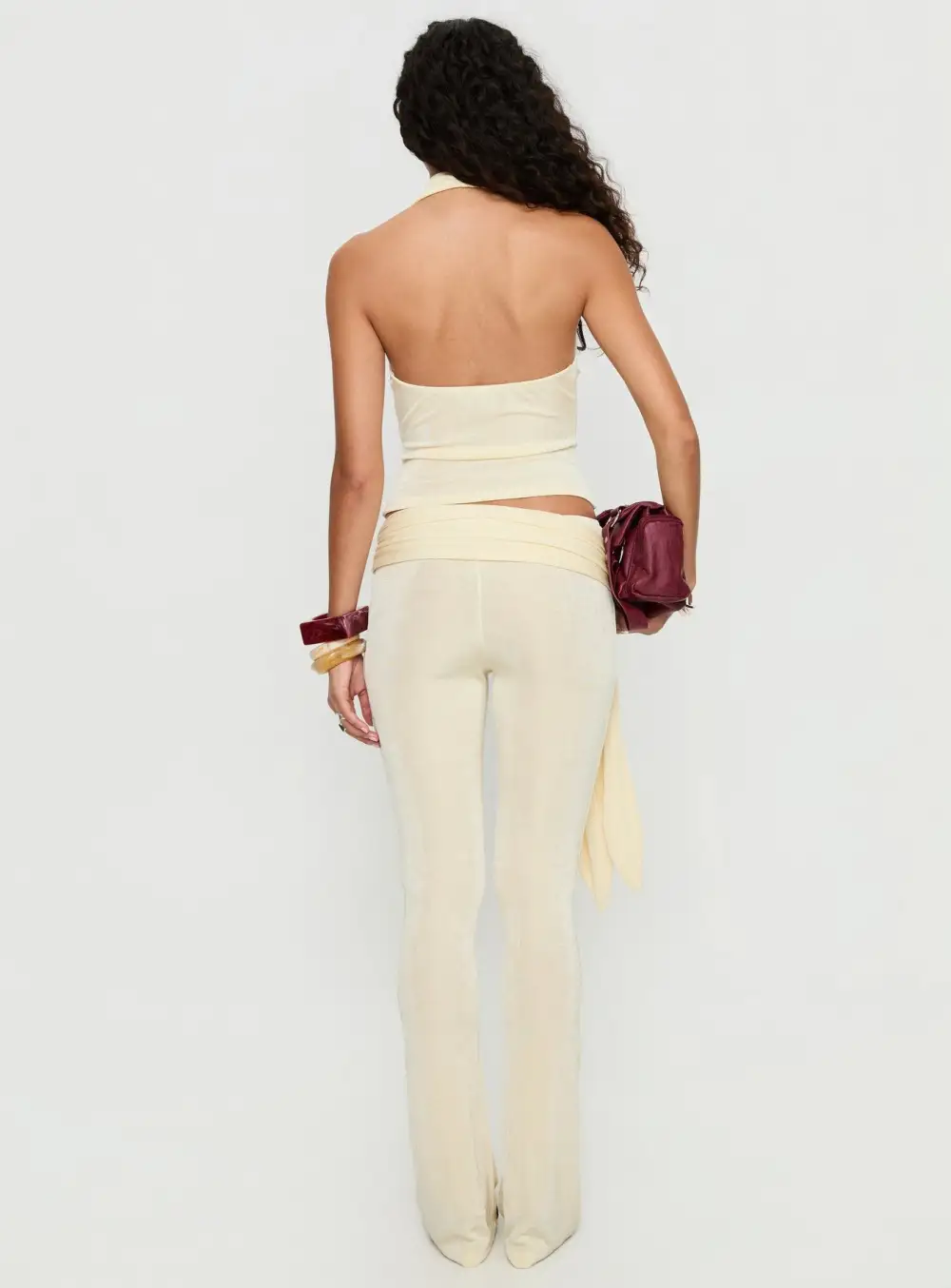 Butterfly Tie Wide Leg Pants