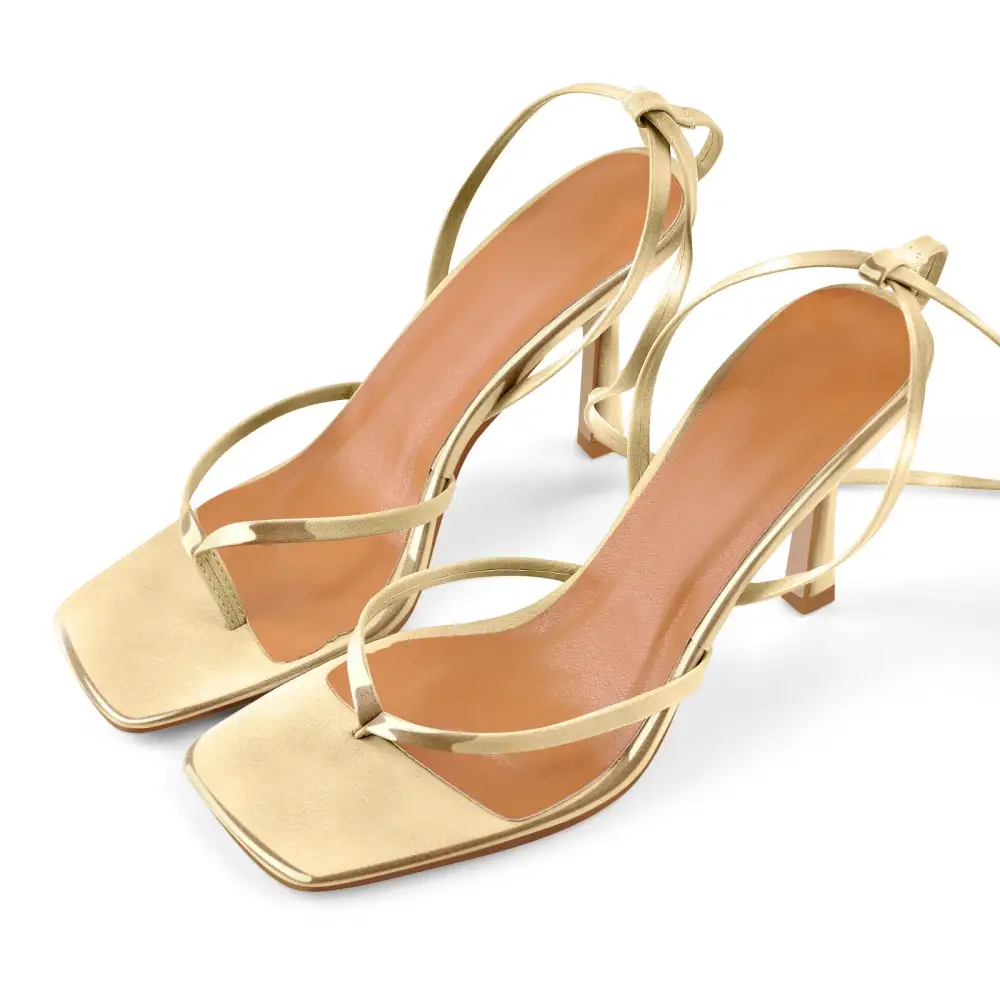 Flip Flop Thong Square Toe Lace Up Sandals