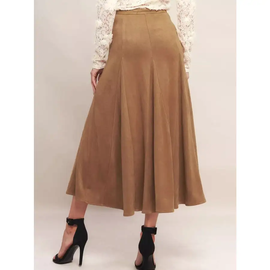 Flowy A-line Midi Skirt