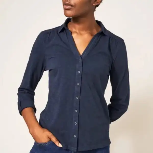 Jersey Check Cotton Women's Shirt