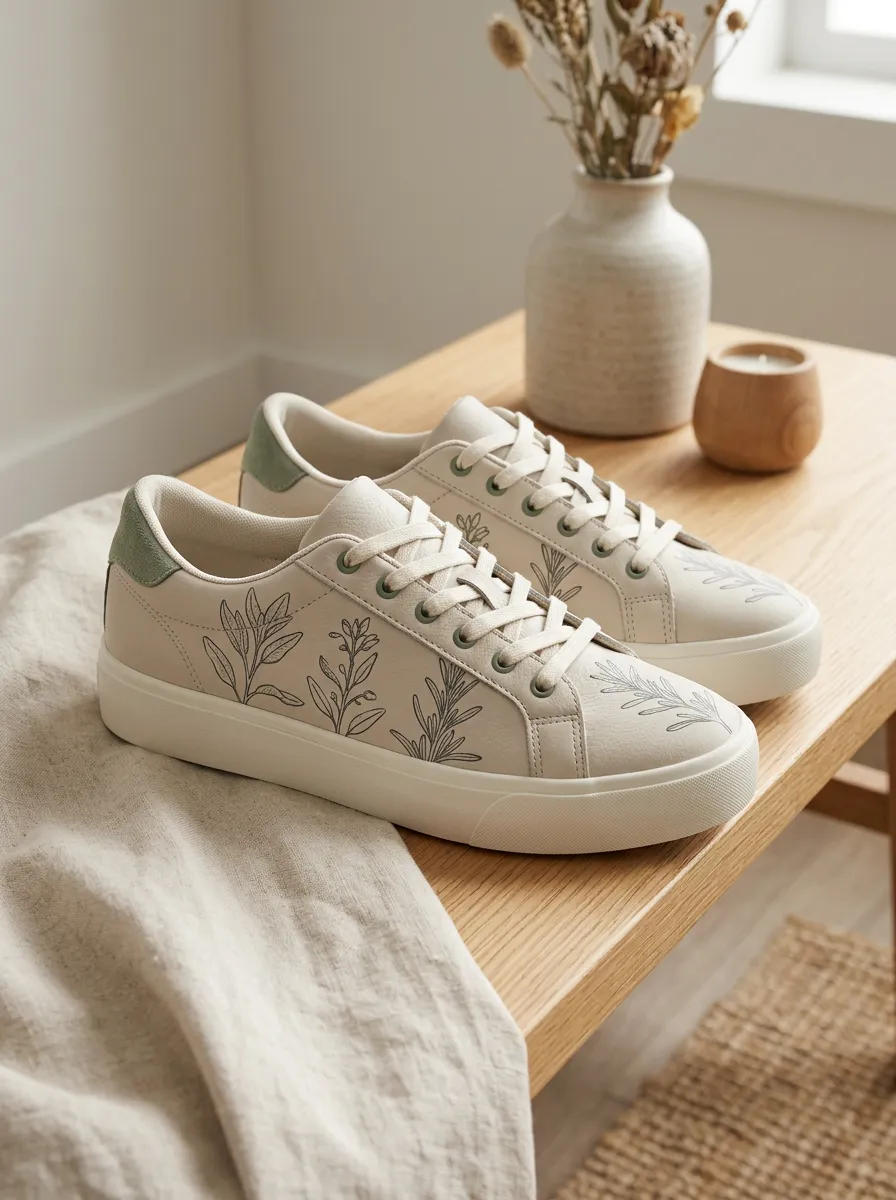 Women's Botanical Nature Lover Floral Printed Sneakers
