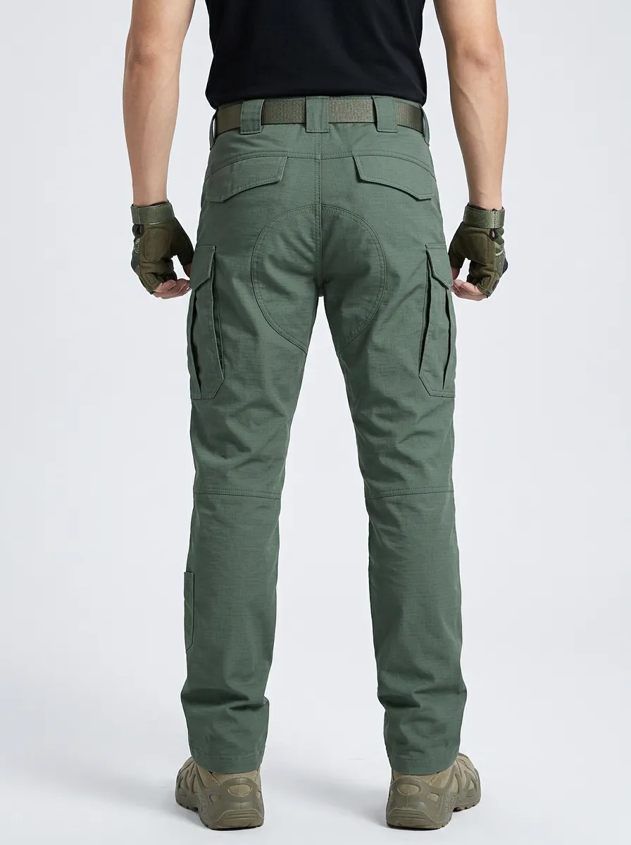 Men's Tactical Outdoor Army Green Knee-Pad Cargo Pants