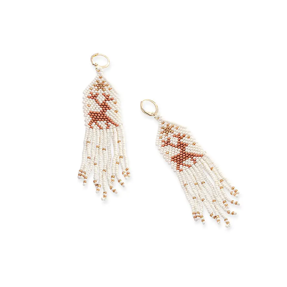 Playful Modern Artful Beaded Earrings