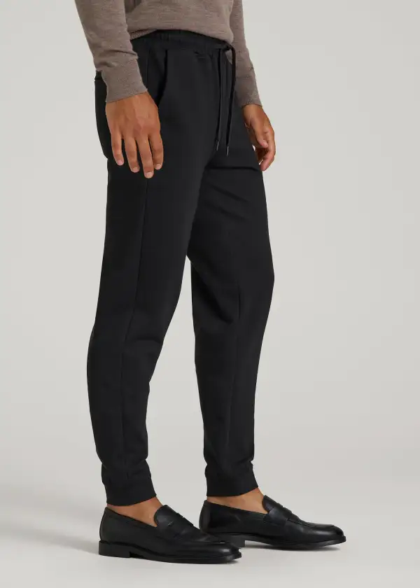 Men's Classic Tapered Fleece Ponte Jogger Pants