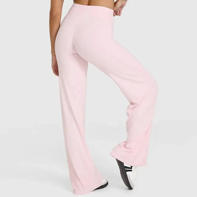 Straight Leg Waist Yoga Pants Gym Leggings Running Sports